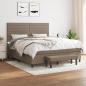 Preview: ARDEBO.de - Boxspringbett mit Matratze Taupe 160x200 cm Stoff