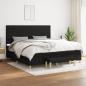 Preview: ARDEBO.de - Boxspringbett mit Matratze Schwarz 200x200 cm Stoff