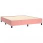 Preview: Boxspringbett mit Matratze Rosa 180x200 cm Samt