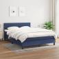 Preview: ARDEBO.de - Boxspringbett mit Matratze Blau 140x200 cm Stoff