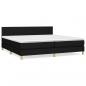 Preview: Boxspringbett mit Matratze Schwarz 200x200 cm Stoff