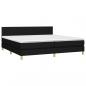 Preview: Boxspringbett mit Matratze Schwarz 200x200 cm Stoff