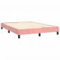 Preview: Boxspringbett mit Matratze Rosa 140x200 cm Samt