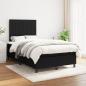 Preview: ARDEBO.de - Boxspringbett mit Matratze Schwarz 120x200 cm Stoff