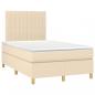 Preview: Boxspringbett mit Matratze Creme 120x200 cm Stoff