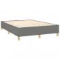 Preview: Boxspringbett mit Matratze Dunkelgrau 140x190 cm Stoff