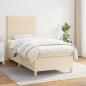 Preview: ARDEBO.de - Boxspringbett mit Matratze Creme 100x200 cm Stoff