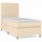 Preview: Boxspringbett mit Matratze Creme 100x200 cm Stoff