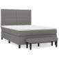 Preview: Boxspringbett mit Matratze Dunkelgrau 140x200 cm Stoff