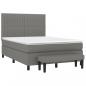 Preview: Boxspringbett mit Matratze Dunkelgrau 140x200 cm Stoff