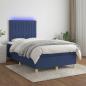 Preview: ARDEBO.de - Boxspringbett mit Matratze & LED Blau 120x200 cm Stoff