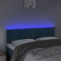 Preview: LED Kopfteil Dunkelblau 144x5x78/88 cm Samt