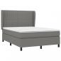 Preview: Boxspringbett mit Matratze Dunkelgrau 140x200 cm Stoff