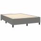 Preview: Boxspringbett mit Matratze Dunkelgrau 140x190 cm Stoff