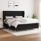 Preview: ARDEBO.de - Boxspringbett mit Matratze Schwarz 160x200 cm Stoff