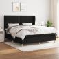 Preview: ARDEBO.de - Boxspringbett mit Matratze Schwarz 160x200 cm Stoff