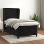 Preview: ARDEBO.de - Boxspringbett mit Matratze Schwarz 80x200 cm Samt