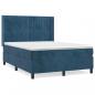 Preview: Boxspringbett mit Matratze Dunkelblau 140x190 cm Samt