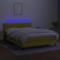 Preview: Boxspringbett mit Matratze & LED Blau 140x200 cm Stoff