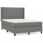 Preview: Boxspringbett mit Matratze Dunkelgrau 140x190 cm Stoff