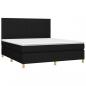 Preview: Boxspringbett mit Matratze & LED Schwarz 160x200 cm Stoff