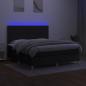 Preview: Boxspringbett mit Matratze & LED Schwarz 160x200 cm Stoff