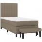 Preview: Boxspringbett mit Matratze Taupe 90x200 cm Stoff