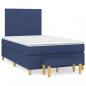 Preview: Boxspringbett mit Matratze Blau 120x200 cm Stoff