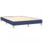 Preview: Boxspringbett mit Matratze Blau 140x200 cm Stoff