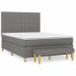 Preview: Boxspringbett mit Matratze Dunkelgrau 140x200 cm Stoff