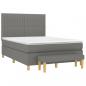 Preview: Boxspringbett mit Matratze Dunkelgrau 140x200 cm Stoff