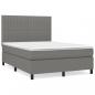 Preview: Boxspringbett mit Matratze Dunkelgrau 140x200 cm Stoff