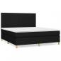 Preview: Boxspringbett mit Matratze Schwarz 160x200 cm Stoff