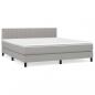 Preview: Boxspringbett mit Matratze Hellgrau 160x200 cm Stoff