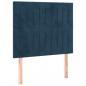 Preview: Kopfteile 2 Stk. Dunkelblau 90x5x78/88 cm Samt