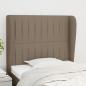 Preview: ARDEBO.de - Kopfteil mit Ohren Taupe 83x23x118/128 cm Stoff