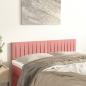 Preview: ARDEBO.de - Kopfteile 2 Stk. Rosa 72x5x78/88 cm Samt