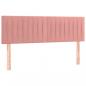 Preview: Kopfteile 2 Stk. Rosa 72x5x78/88 cm Samt