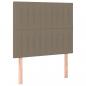 Preview: LED Kopfteil Taupe 80x5x118/128 cm Stoff