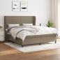 Preview: ARDEBO.de - Boxspringbett mit Matratze Taupe 160x200 cm Stoff