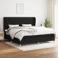 Preview: ARDEBO.de - Boxspringbett mit Matratze Schwarz 200x200 cm Stoff