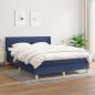 Preview: ARDEBO.de - Boxspringbett mit Matratze Blau 140x190 cm Stoff