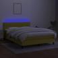 Preview: Boxspringbett mit Matratze & LED Blau 140x190 cm Stoff