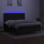 Preview: Boxspringbett mit Matratze & LED Schwarz 160x200 cm Stoff