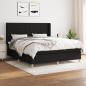 Preview: ARDEBO.de - Boxspringbett mit Matratze Schwarz 160x200 cm Stoff