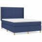 Preview: Boxspringbett mit Matratze Blau 140x200 cm Stoff