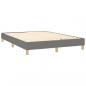 Preview: Boxspringbett mit Matratze & LED Dunkelgrau 140x190 cm Stoff 