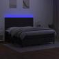 Preview: Boxspringbett mit Matratze & LED Schwarz 160x200 cm Stoff