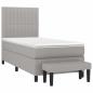 Preview: Boxspringbett mit Matratze Hellgrau 80x200 cm Stoff