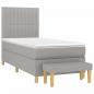 Preview: Boxspringbett mit Matratze Hellgrau 80x200 cm Stoff